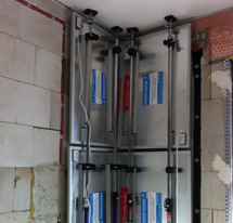 Infrarottrocknung bei feuchtem Mauerwerk